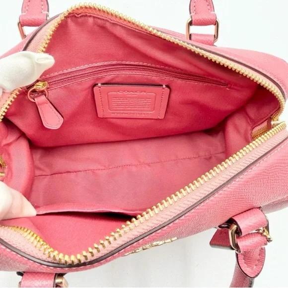 Coach Mini Bennett Satchel/Crossbody Bag in Salmon Pink NWT - Picture 7 of 9